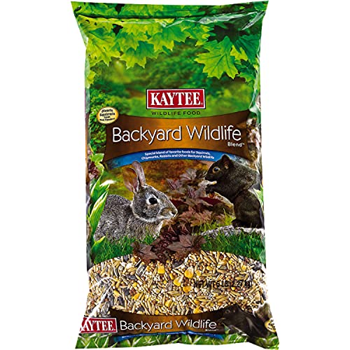 Kaytee Backyard Wildlife Food Blend For Wild Squirrels, Chipmunks, Rabbits and Other Backyard Wildlife, 5 Pound
