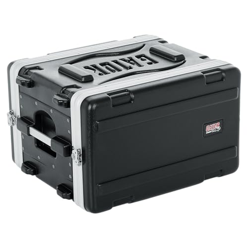 Gator Cases Leichtes, geformtes 6U-Rack-Gehäuse mit hochbelastbaren Verschlüssen; geringe Tiefe von 14,25", 6U (GR-6S)