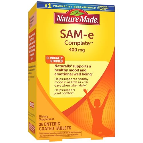 Nature Made SAM-e Complete 400 mg, Dietary Supplement for Mood Support, 36 Tablets, 36 Day Supply