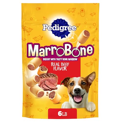 Pedigree Dry Dog Treats MarroBone, Real Beef Flavor, 6 lb. Bag (Pack of 1)