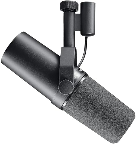Shure SM7B Vocal Dynamic Microphone – XLR Studio Mic for Podcasting, Recording, Broadcasting, Streaming & Gaming – Smooth, Warm Sound, Rugged Build, Detachable Windscreen, Wide Frequency Range, Black