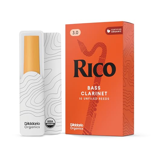 D’Addario Woodwinds - Rico Bass Clarinet Reeds - REA1030 - Strength 3.0, 10-Pack