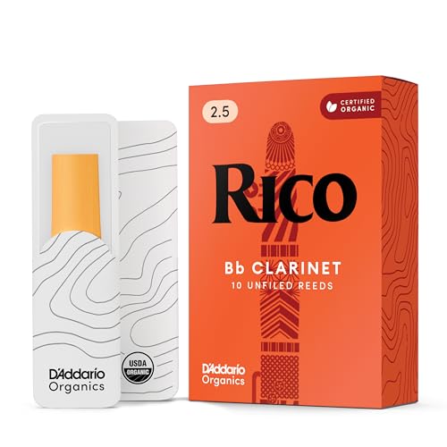 D’Addario Woodwinds, Rico Bb Clarinet Reeds, RCA1025, Strength 2.5, 10-pack