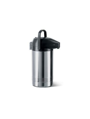 Addis Conference Pump Pot Catering Hotel Travel Dining Commercial Business Vacuum, 3 Litre, Stainless Steel/Black, Silver,Chrome,517465