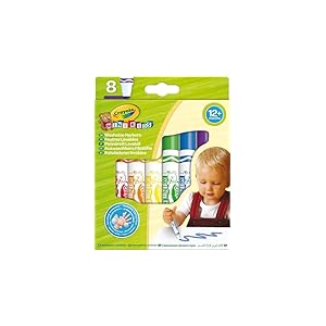 CRAYOLA Mini Kids - Set de 8 Rotuladores Lavables, Segura Punta Redondeada, Ideal para la Primera Infancia - Edad Recomendada: 12 Meses, 8324
