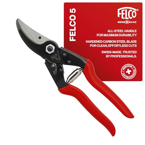 Felco F5 Pruning Shears – 8.9" All Steel Large Swiss-Made Garden Clippers| Hand Pruners for Garden &amp; Landscap