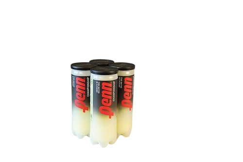 Penn Championship Tennis Balls - Extra Duty Felt Pressurized - 3 Balls (Pack of 4)