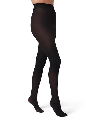 HUE Women’s Opaque Sheer to Waist Tights, Black, 3