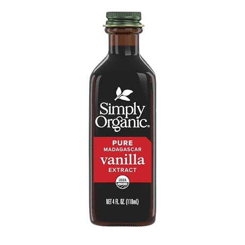 Simply Organic Pure Madagascar Vanilla Extract 4 Ounce Glass Jar