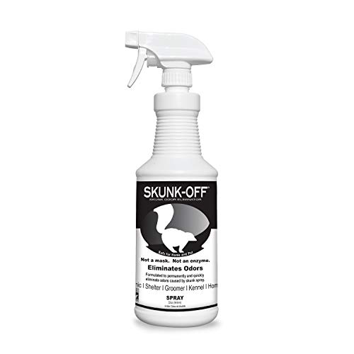 Skunk Off Odor eliminator pet spray 32oz - Safe for head & face - Ready to use skunk odor remover. Non-enzymatic formula safe for pets & people.