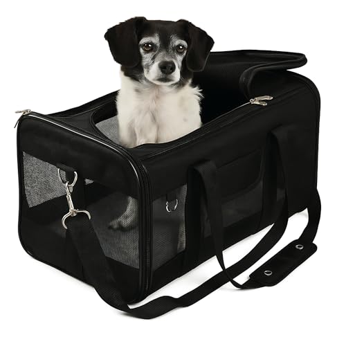 Sherpa Original Deluxe soft-sided pet carrier with mesh ventilation and zippered entry.