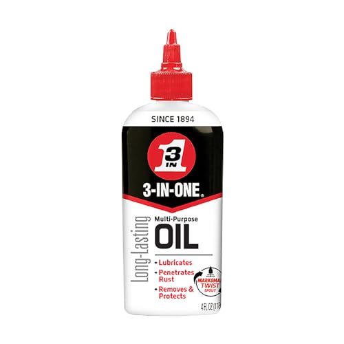 3-IN-ONE Multi-Purpose Drip Oil with Marksman Twist Spout, Long-lasting lubricant, 4 OZ