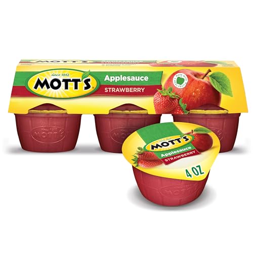 Mott's Strawberry Applesauce, 4 oz cups, 6 count