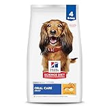 Hill's Science Diet Adult Oral Care Dry Dog Food, Chicken, Brown Rice, & Barley, 4 lb. Bag