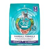 Purina ONE Natural Cat Food for Hairball Control, +PLUS Hairball Formula - 7 lb. Bag