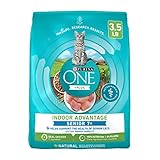 Purina ONE High Protein, Natural Senior Dry Cat Food, Indoor Advantage Senior+ - 3.5 lb. Bag