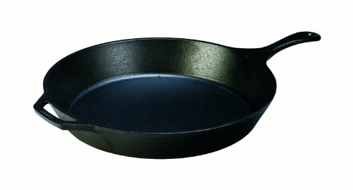Lodge15 Inch Cast Iron Pre-Seasoned Skillet – Signature Teardrop Handle - Use in the Oven, on the Stove, on the Grill
