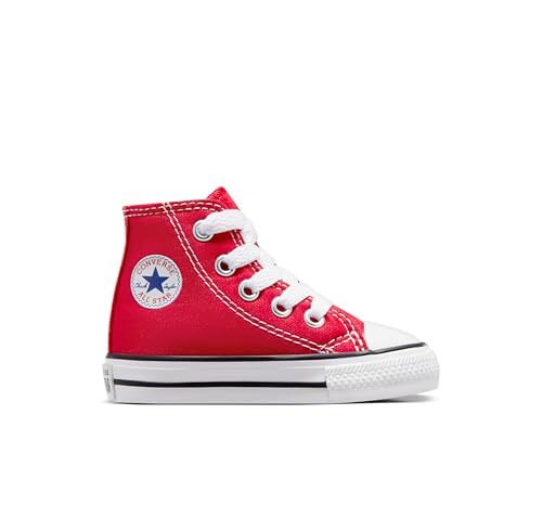Converse Kids' Chuck Taylor All Star Canvas High Top Sneaker, Red, 9 M US Toddler