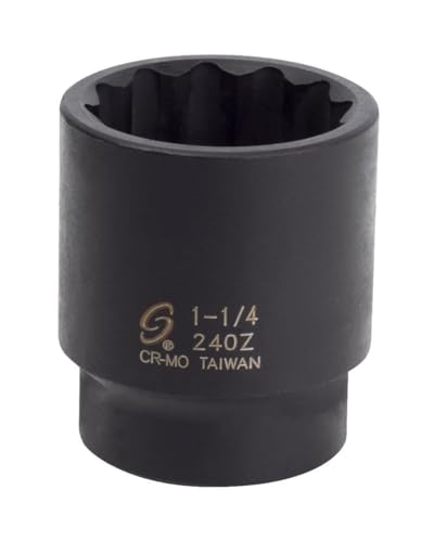 Sunex 240z 1/2-Inch Drive 1-1/4-Inch 12-Point Impact Socket