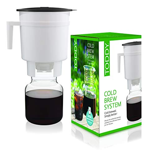 Toddy Cold Brew System, Cold Brew Coffee Maker with Reusable Filters, Glass Decanter and Stopper