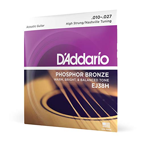 D'Addario Phosphor Bronze Acoustic Guitar Strings EJ38H 10-27 High Strung/Nashville
