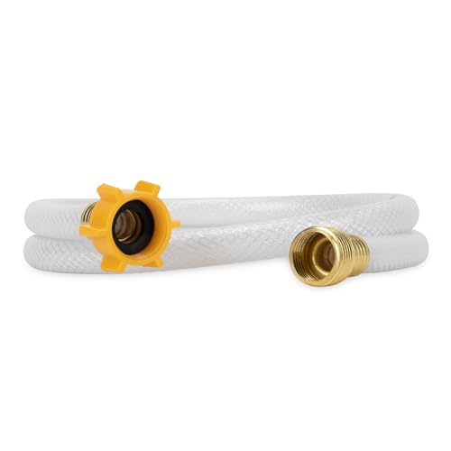 Camco TastePURE 4-Ft Water Hose - RV Drinking Water Hose Contains No Lead, No BPA & No Phthalate - Features Reinforced Design & Crafted of PVC - 1/2” Inside Diameter, Made in the USA (22763)