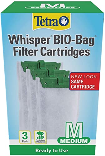 Tetra Whisper Bio-Bag Filter Aquarium Cartridges, Medium Filter for Freshwater and Marine Fish, Removes Odors and Discol