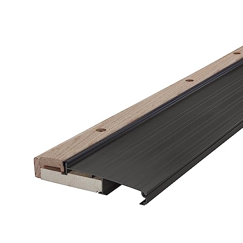 M-D Building Products 78634 5-5/8 in. x 1-1/8 in. x 36 in. Bronze Adjustable Aluminum & Hardwood Threshold Kit - Versatile Solution for French and Exterior Doors