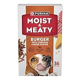 Purina Moist and Meaty Burger With Cheddar Cheese Flavor Dry Soft Dog Food Pouches - 36 ct. Pouch