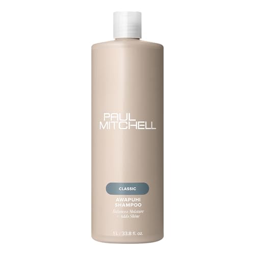 Paul Mitchell Awapuhi Shampoo, Balances Moisture + Adds Shine, For All Hair Types, Especially Fine + Static-Prone Hair, 33.8 fl. oz.