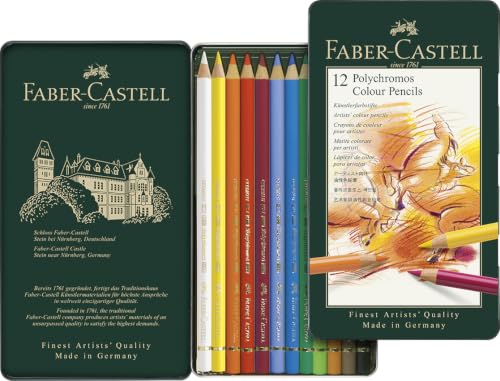 (-32%) Faber-Castell - Polychromos Buntstifte Set 12 Farben Metalletui