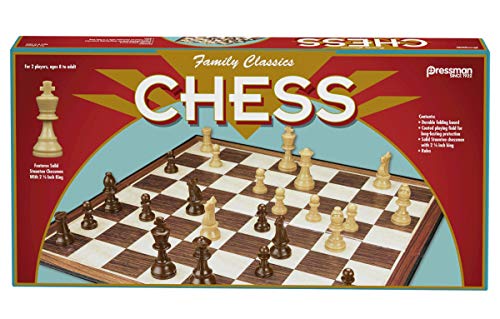 Family Classics Chess By Pressman With Folding Board And Full Size