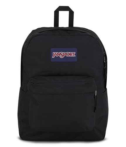 JanSport SuperBreak One Mochilas, bolsa duradera y ligera con 1 compartimento principal, bolsillo frontal con organizador integrado, de primera calidad, color negro