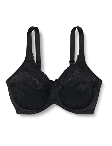 Lilyette Women's Comfort Lace Minimizer Bra, Black, 34D