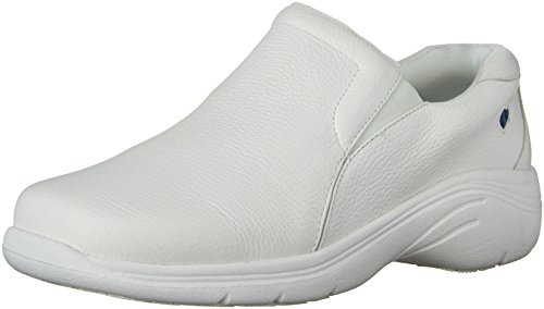 Nurse Mates Dove Shoes | Full-Grain Leather | Slip-Resistant | White | 7.5 Wide