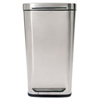 OXO Good Grips Brushed Stainless Steel Rectangular Trash Can 10-Gallon