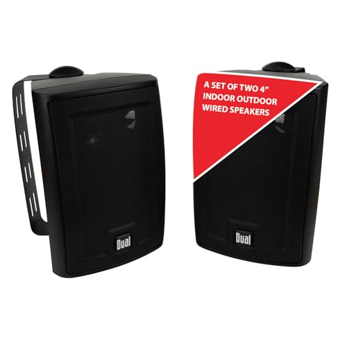 Dual Electronics High Performance Indoor, Outdoor & Bookshelf Speakers Budget Friendly Speakers