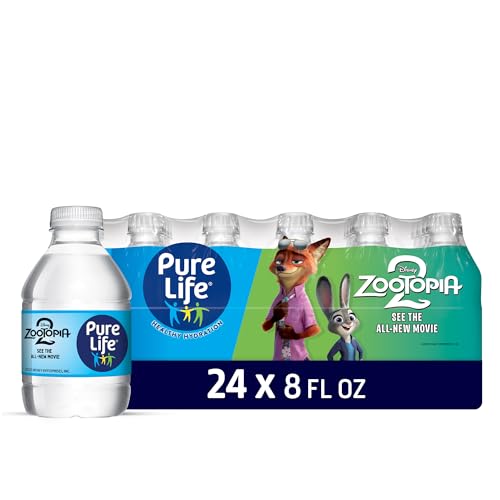 Pure Life Purified Water Bottles, 24 Pack - Still Bottled Water with Added Minerals for a Crisp Taste, Plastic Bottles - 8 Fl Oz