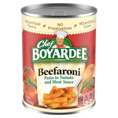 Chef Boyardee Beefaroni, Microwave Pasta, Canned Food, 15 oz.