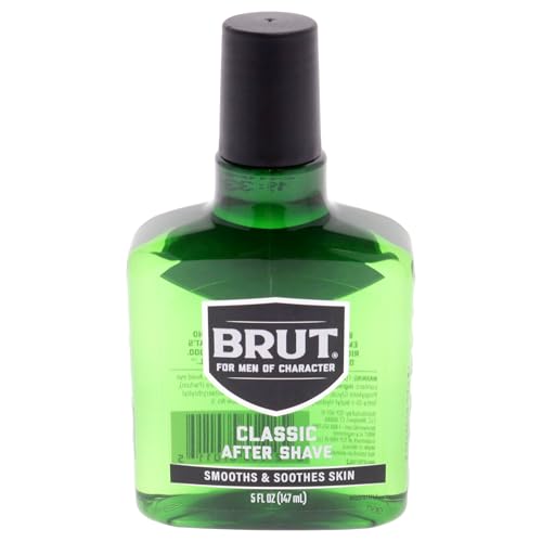 Brut Classic After Shave for Men - Absorbs Quickly to Clean and Tone Skin for a Refreshing Feel - Mens Aftershave with Iconic Masculine Scent - 5 oz