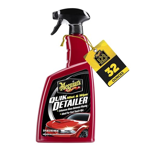 Meguiar's Quik Detailer, Mist & Wipe Car Detailing Spray, Clear Light Contaminants and Boost Shine with a Quick Detailer Spray that Keeps Paint and Wax Looking Like New, 32 oz