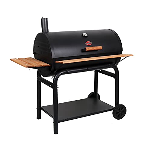 Char-Griller Outlaw Charcoal Grill and Smoker 950 sq in with Cast Iron Grates