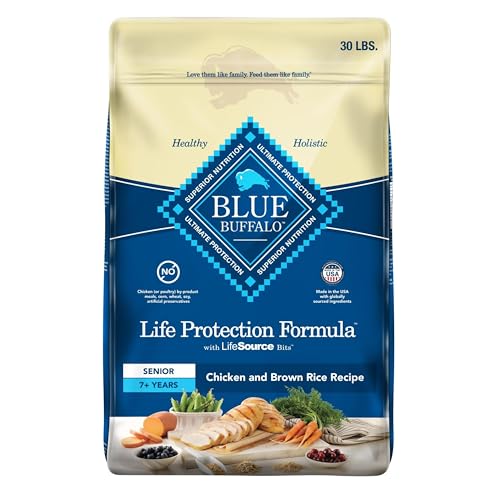 Blue Buffalo Life Protection Senior Dry Dog Food Chicken Brown Rice 30 lb