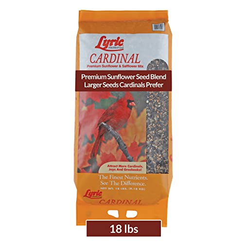 Lyric Cardinal Wild Bird Seed Premium Sunflower Safflower Mix 18 lb