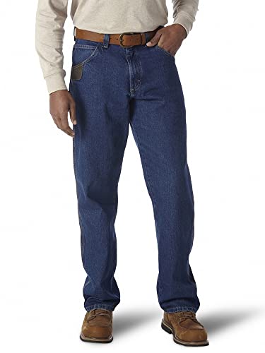 Wrangler Riggs Workwear mens Ripstop Carpenter jeans, Antique Indigo, 34W x 32L US