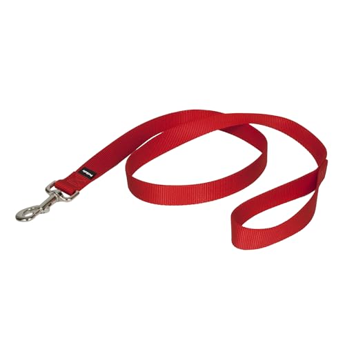 PetSafe Nylon Dog Leash Strong, Durable, Traditional Style Lead with Easy to Use Bolt Snap for Small, Medium and Large Dogs 1" x 4', Red