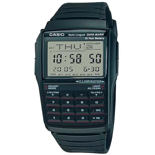 Men Vintage DBC-32-1ADF Black Digital Dial Black Resin Strap Db38
