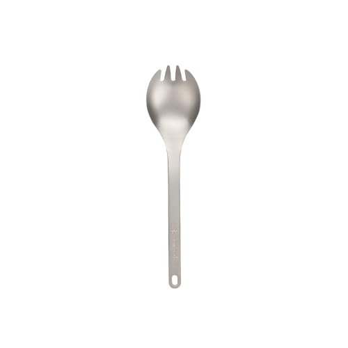 Snow Peak Titanium Spork, Durable Utensil, Compact, Lightweight, Camping, Hiking, Backpacking, 1 Pack