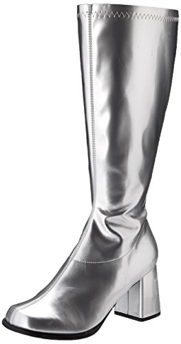 Ellie Shoes Women's Gogo Boot, Silver, 11 M US
