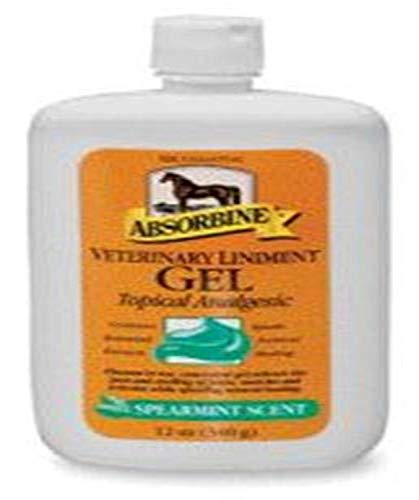 Absorbine Veterinary Liniment Topical Analgesic Sore Muscle and Arthritis Pain Relief Warming Liniment Rub, 12 Ounce Gel
